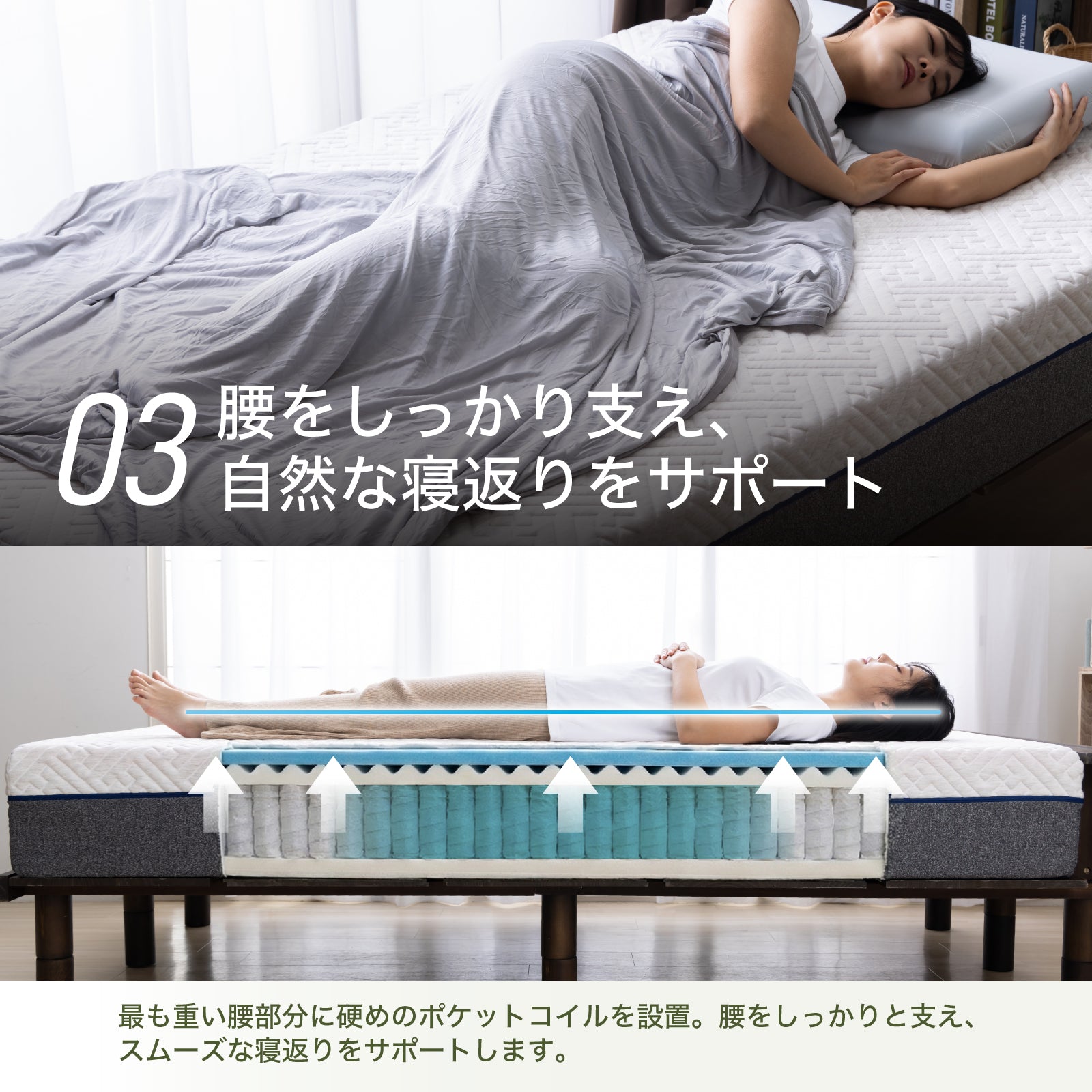 エムリリー ハイブリッドマットレス