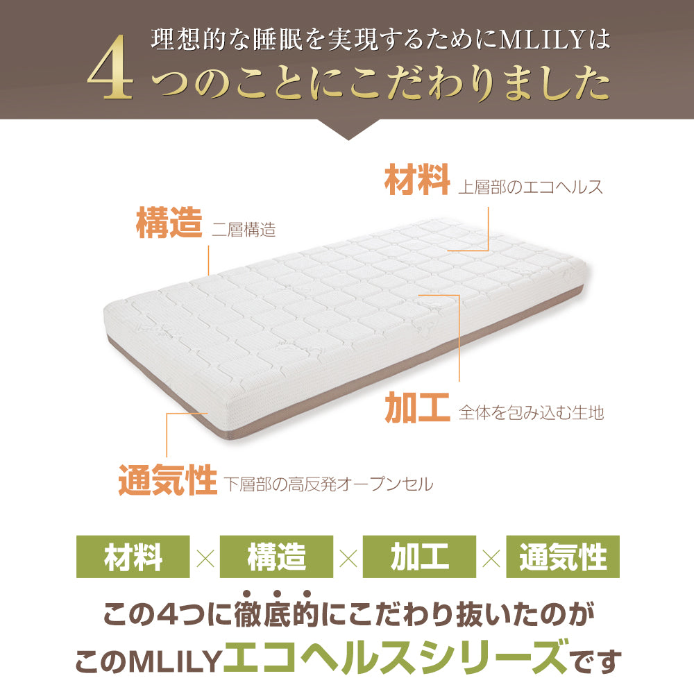 エムリリー エコヘルスマットレス トッパー 5cm